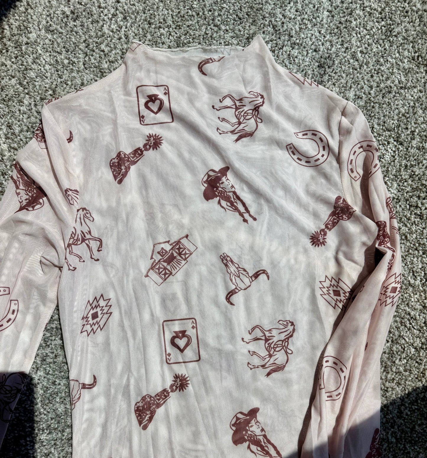 Western mesh top