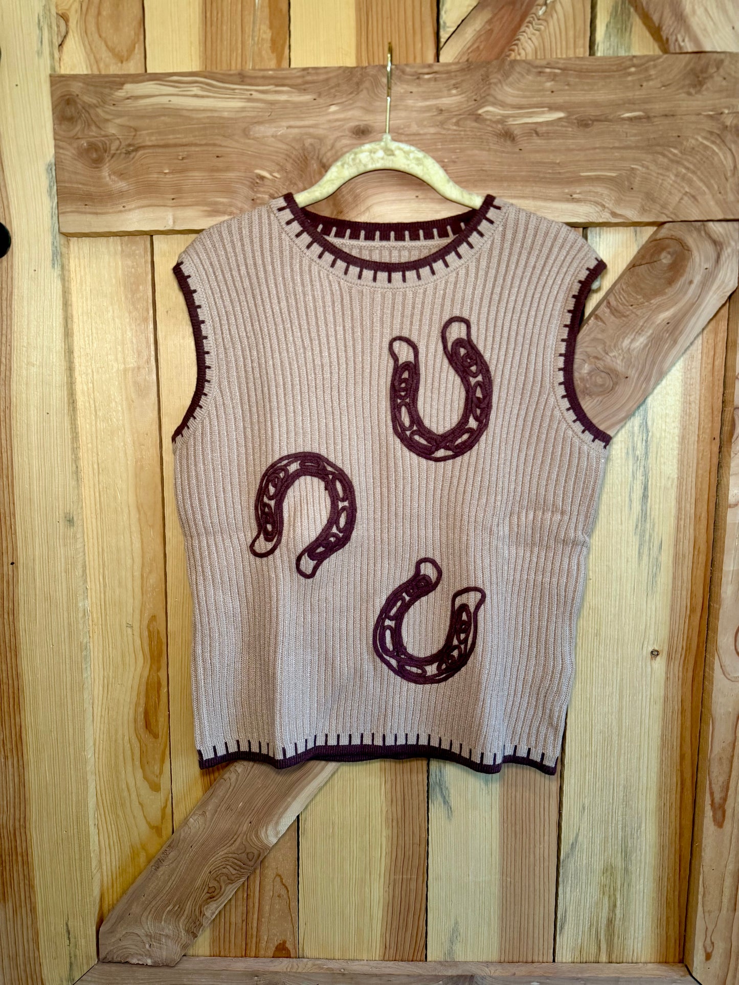 Horseshoe sweater vest