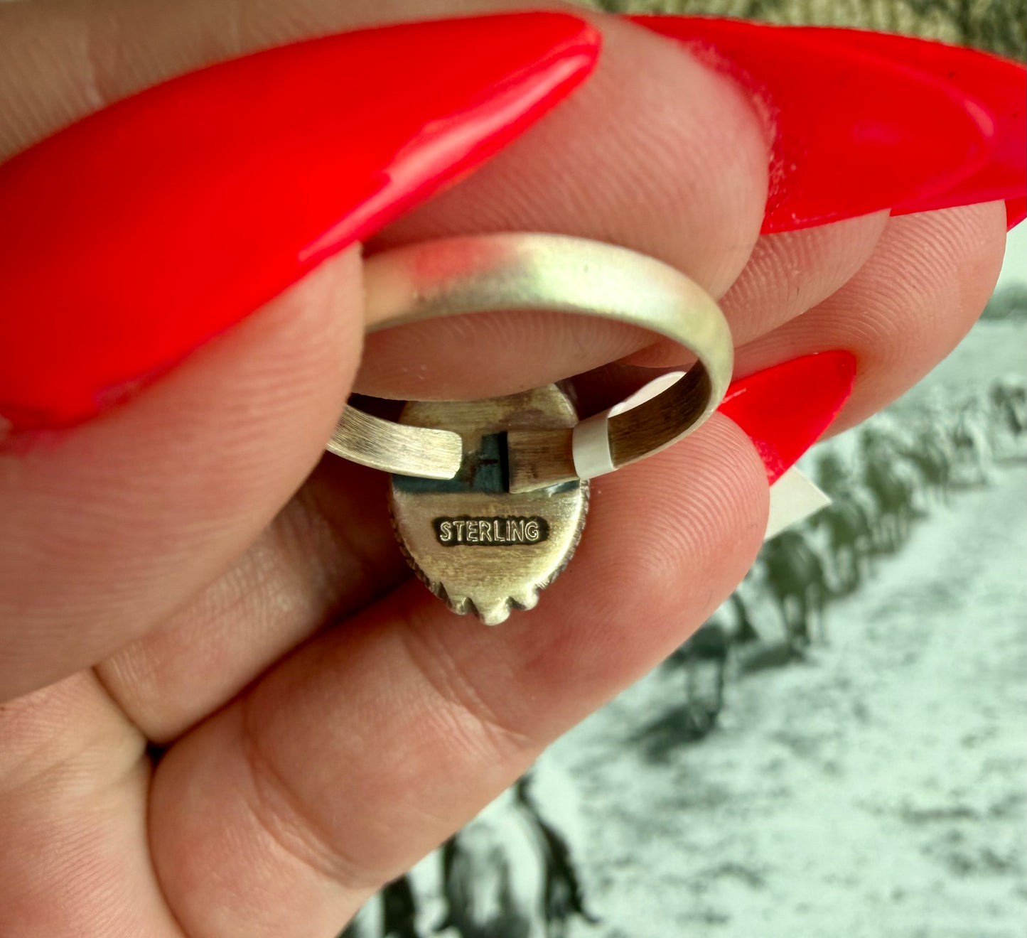 Pink conch ring