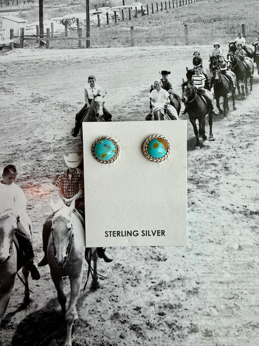 Dainty turquoise studs
