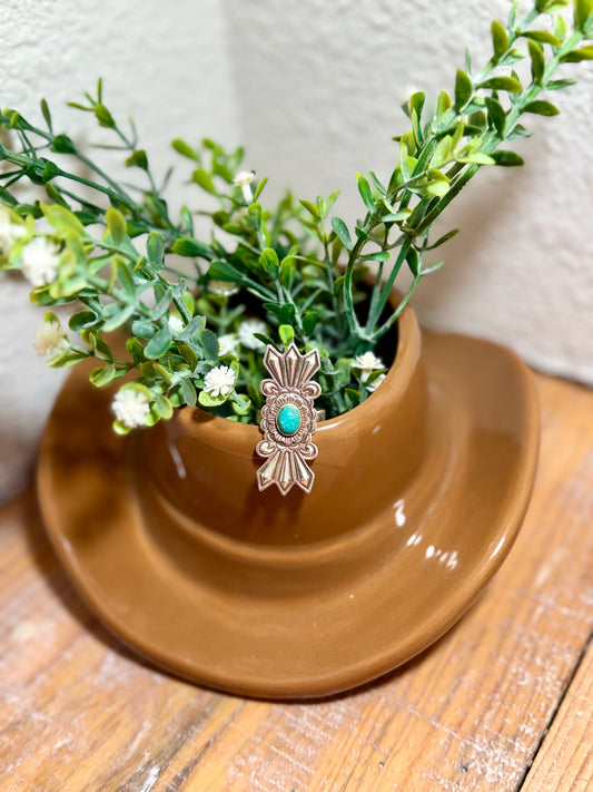 Kingman turquoise silver ring