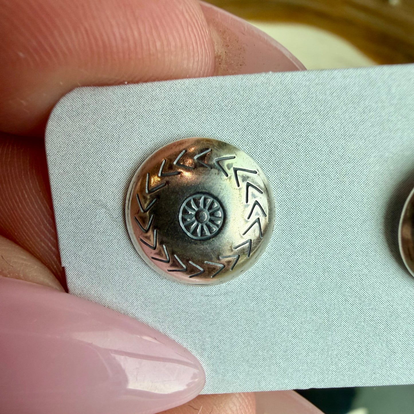 Dainty Sterling conchos