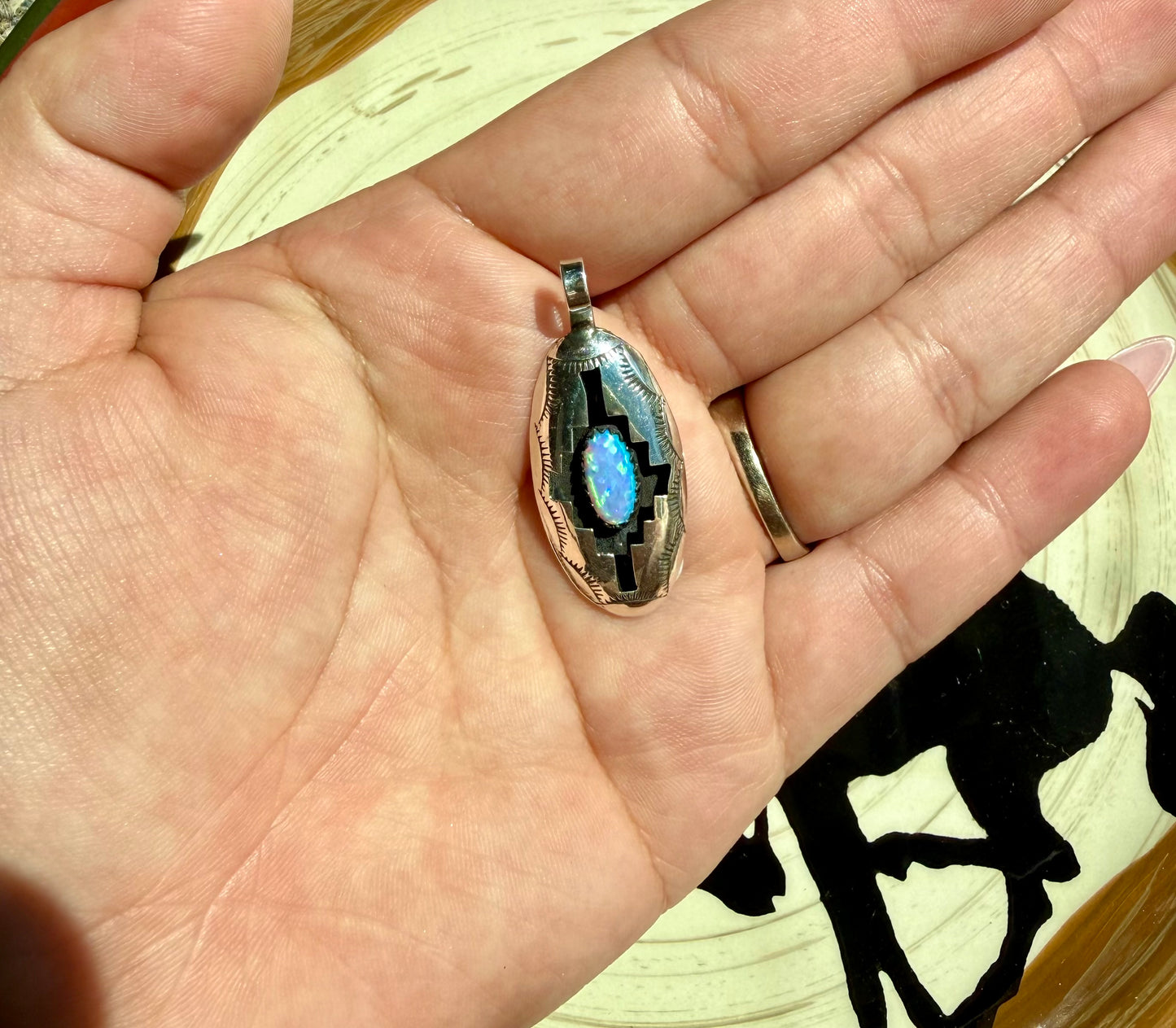 Native opal pendant