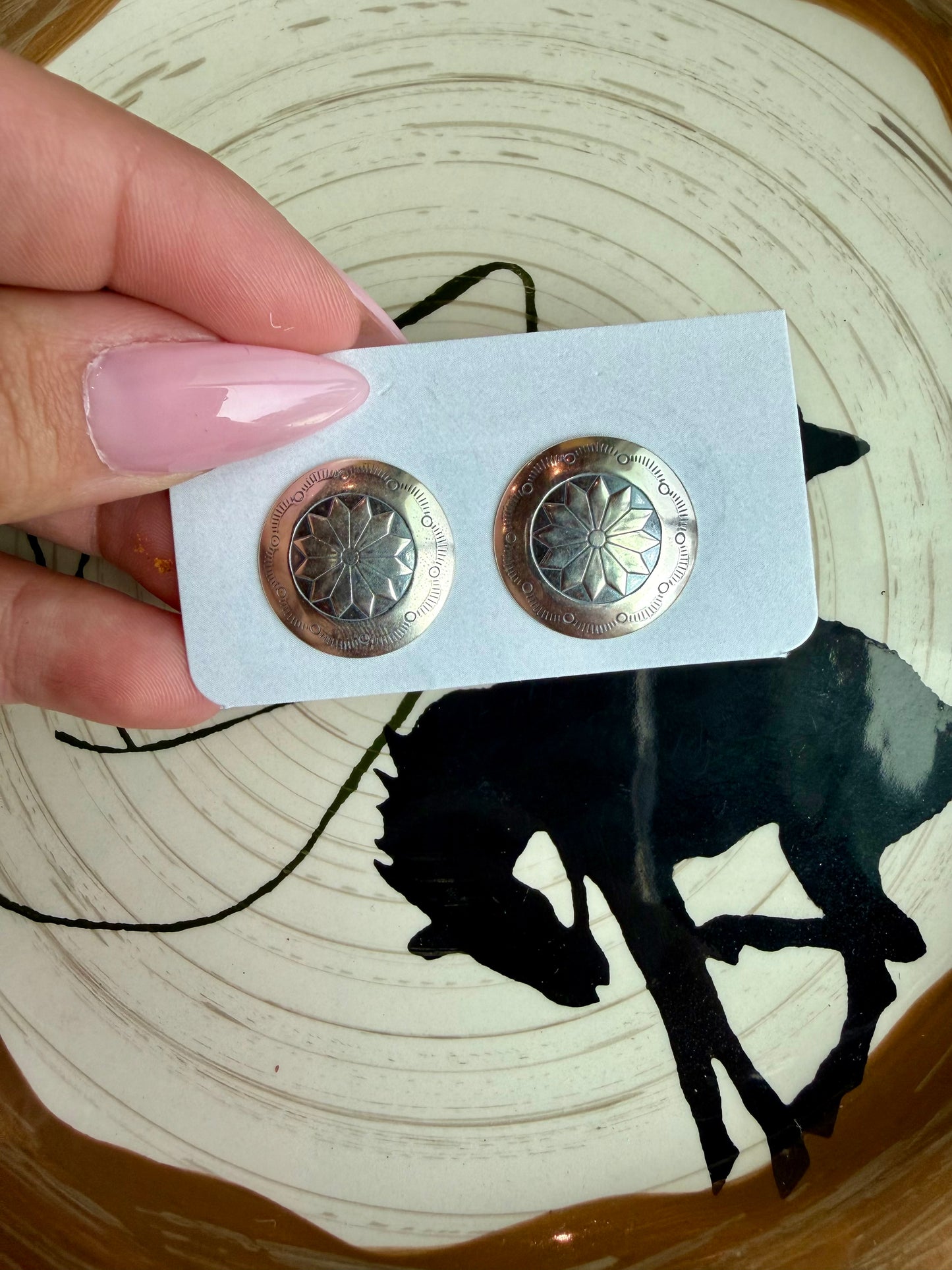 Sterling concho studs
