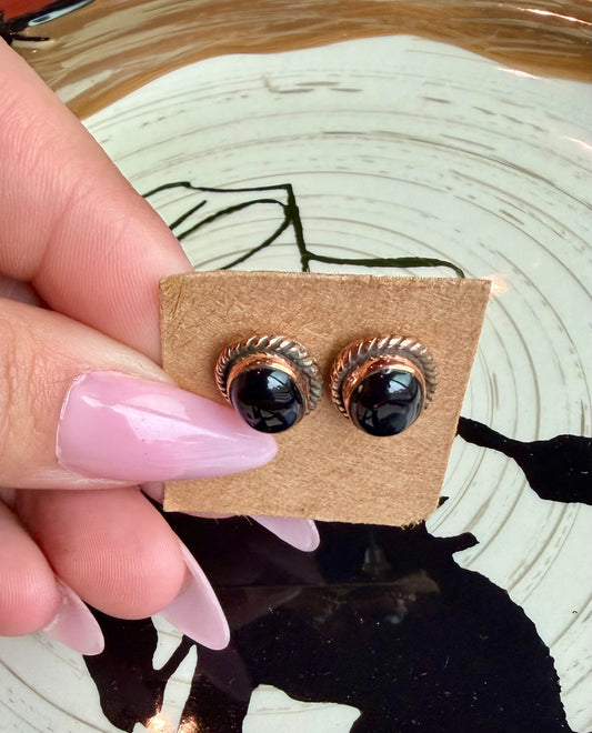 Black onyx studs