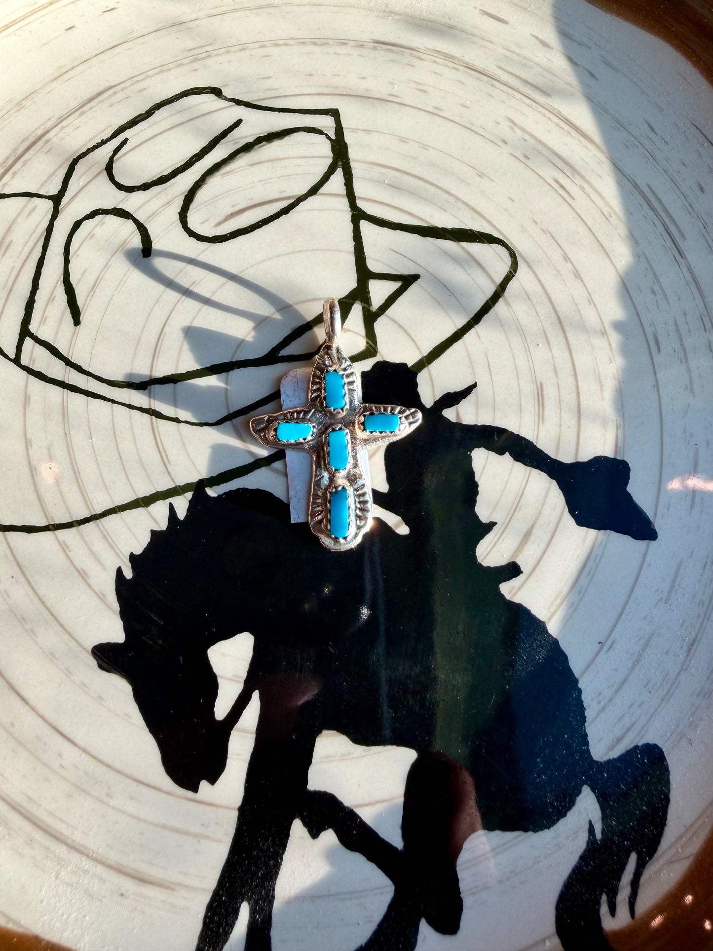 Zuni cross pendant