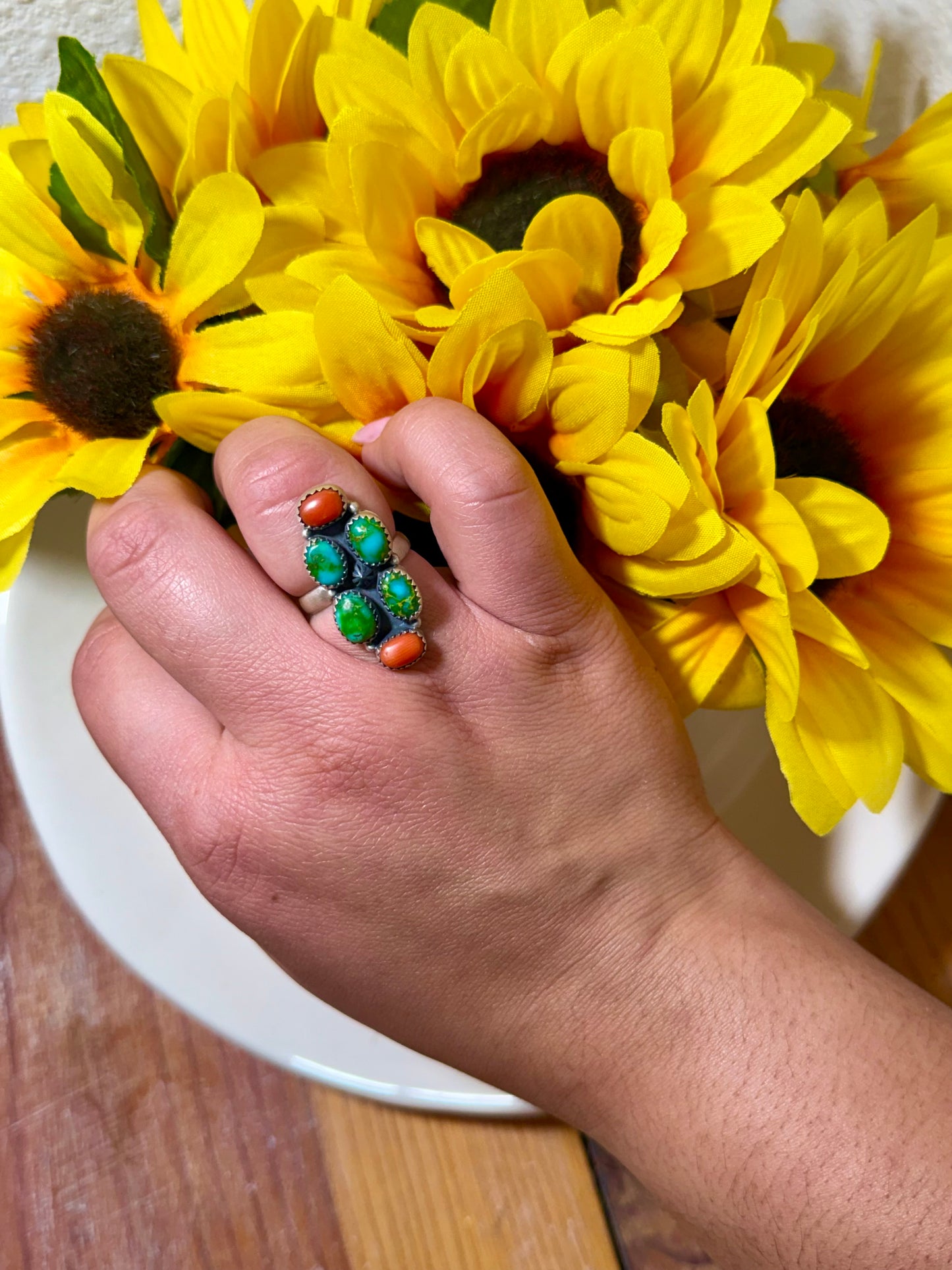 Sonoran & coral ring