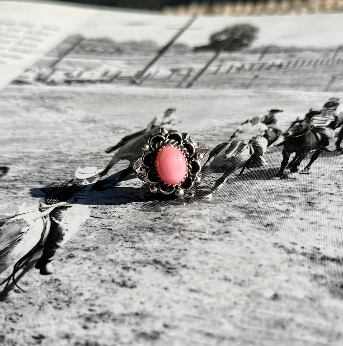 Pink conch ring